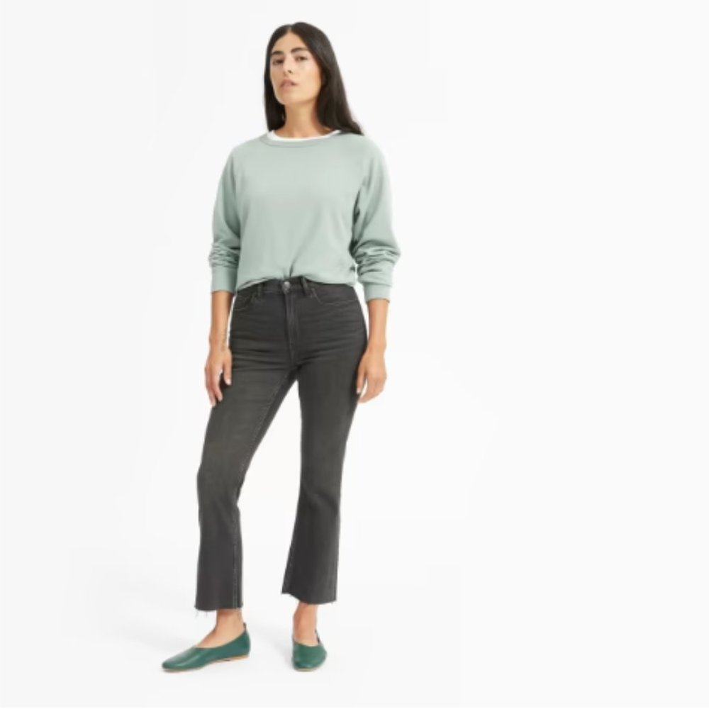Everlane High Rise Kick Crop Jeans